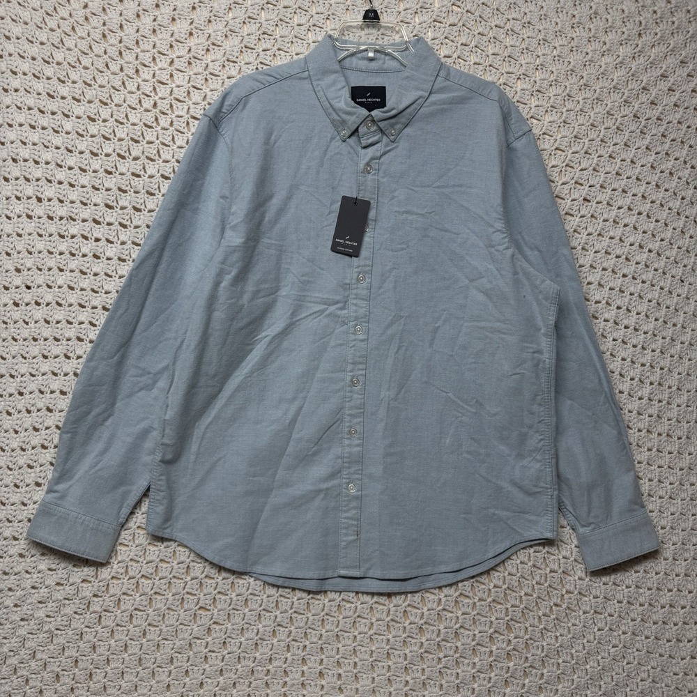 Daniel Hechter Paris Shirt Mens 2XL Blue Button Down Classic Oxford Long Slv NWT